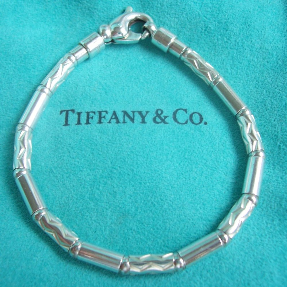 Tiffany & Co. Sterling Silver Etched Bracelet